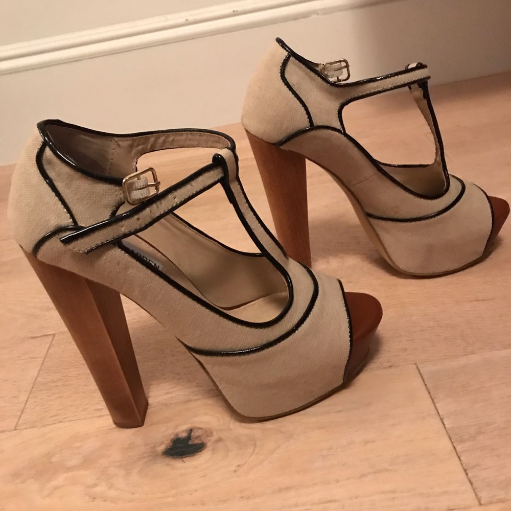 SOLD! Steve Madden Platform T-strap Heels